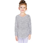 Light Grey Snake Kids  Long Sleeve T-Shirt