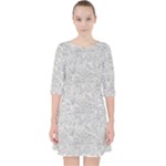 Light Grey Snake Quarter Sleeve Pocket Dress