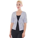 Light Grey Snake Cropped Button Cardigan