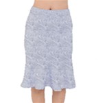 Light Grey Snake Short Mermaid Skirt