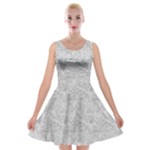 Light Grey Snake Velvet Skater Dress