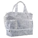 Light Grey Snake Sports Shoulder Bag with Shoes Compartment