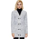 Light Grey Snake Button Up Hooded Coat 