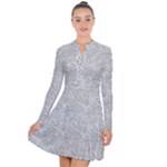 Light Grey Snake Long Sleeve Panel Dress