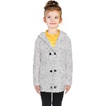 Light Grey Snake Kids  Double Breasted Button Coat