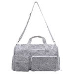 Light Grey Snake Sports Gym Duffle Bag with Shoe Compartment