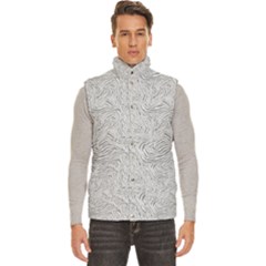 Light Grey Snake Men s High Neck Button Up Puffer Vest from ArtsNow.com
