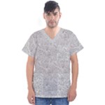 Light Grey Snake Men s V-Neck Scrub Top
