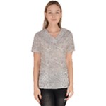 Light Grey Snake Women s V-Neck Scrub Top