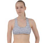 Light Grey Snake Criss Cross Racerback Sports Bra