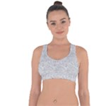 Light Grey Snake Cross String Back Sports Bra