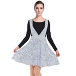 Light Grey Snake Plunge Pinafore Dress