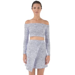 Off Shoulder Top with Skirt Set 