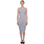 Light Grey Snake Sleeveless Pencil Dress