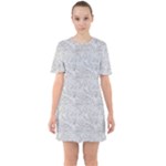 Light Grey Snake Sixties Short Sleeve Mini Dress