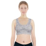 Light Grey Snake Sports Bra With Pocket