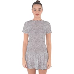 Drop Hem Mini Chiffon Dress 