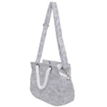 Light Grey Snake Rope Handles Shoulder Strap Bag