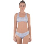 Light Grey Snake Criss Cross Bikini Set