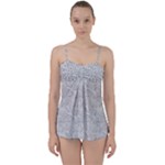 Light Grey Snake Babydoll Tankini Set