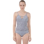 Light Grey Snake Cut Out Top Tankini Set