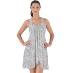 Light Grey Snake Show Some Back Chiffon Dress