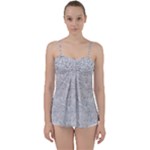 Light Grey Snake Babydoll Tankini Top