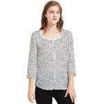 Light Grey Snake Chiffon Quarter Sleeve Blouse