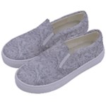 Light Grey Snake Kids  Canvas Slip Ons