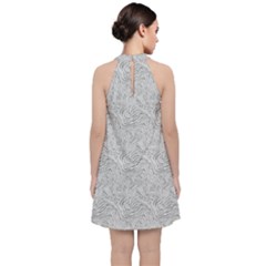 Velvet Halter Neckline Dress  