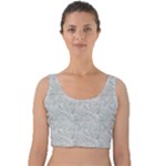 Light Grey Snake Velvet Crop Top