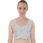 Light Grey Snake Velvet Racer Back Crop Top