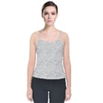 Light Grey Snake Velvet Spaghetti Strap Top