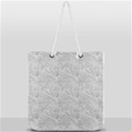 Light Grey Snake Full Print Rope Handle Tote (Large)