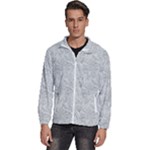 Light Grey Snake Men s High Neck Windbreaker