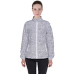 Light Grey Snake Women s High Neck Windbreaker