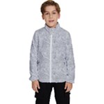 Light Grey Snake Kids  High Neck Windbreaker