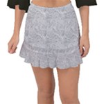 Light Grey Snake Fishtail Mini Chiffon Skirt