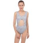 Light Grey Snake Center Cut Out Swimsuit