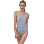 Light Grey Snake To One Side Swimsuit