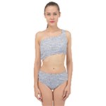 Light Grey Snake Spliced Up Two Piece Swimsuit