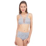 Light Grey Snake Cage Up Bikini Set