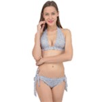 Light Grey Snake Tie It Up Bikini Set