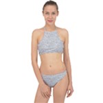 Light Grey Snake Halter Bikini Set