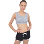 Light Grey Snake V-Back Sports Bra