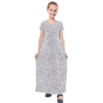 Light Grey Snake Kids  Short Sleeve Maxi Dress
