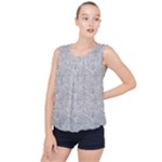 Light Grey Snake Bubble Hem Chiffon Tank Top