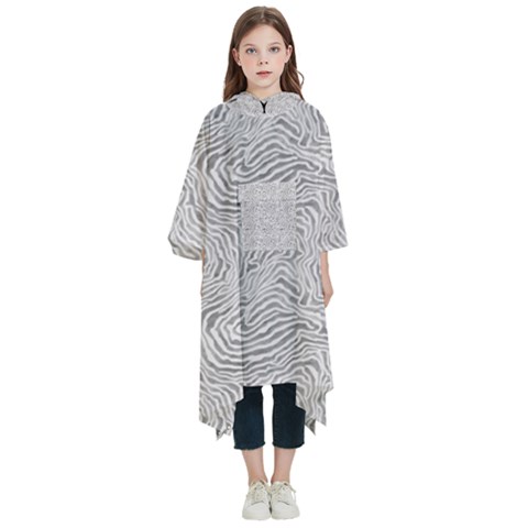 Light Grey Snake Kids  Hooded Rain Ponchos from ArtsNow.com