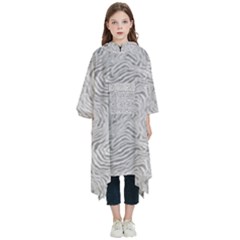 Light Grey Snake Kids  Hooded Rain Ponchos from ArtsNow.com