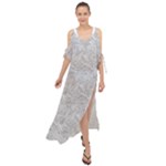 Light Grey Snake Maxi Chiffon Cover Up Dress